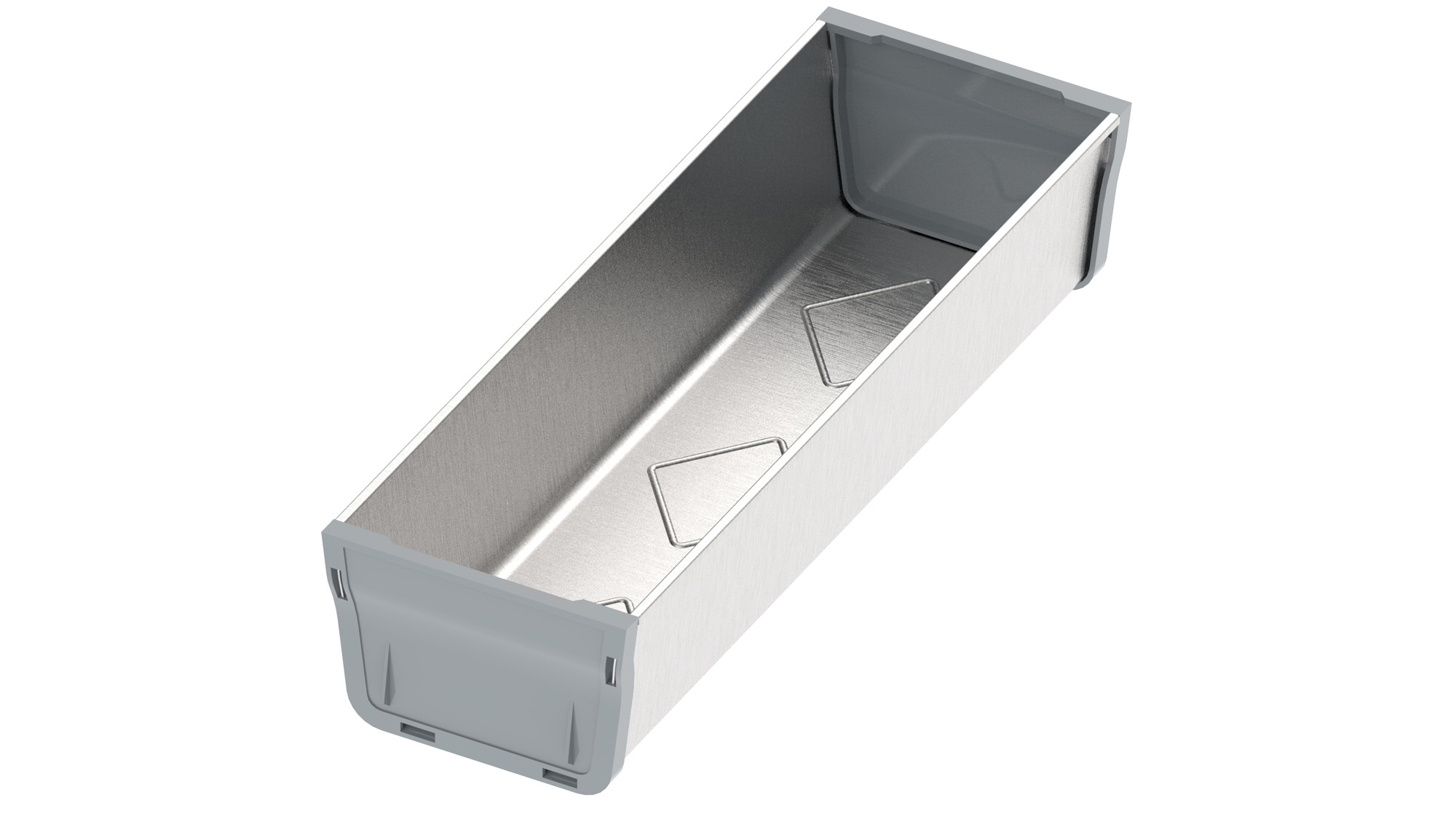 картинка SLIM BOX контейнер для рамки 264mmx88mm металл инокс/ пластмасса серая 