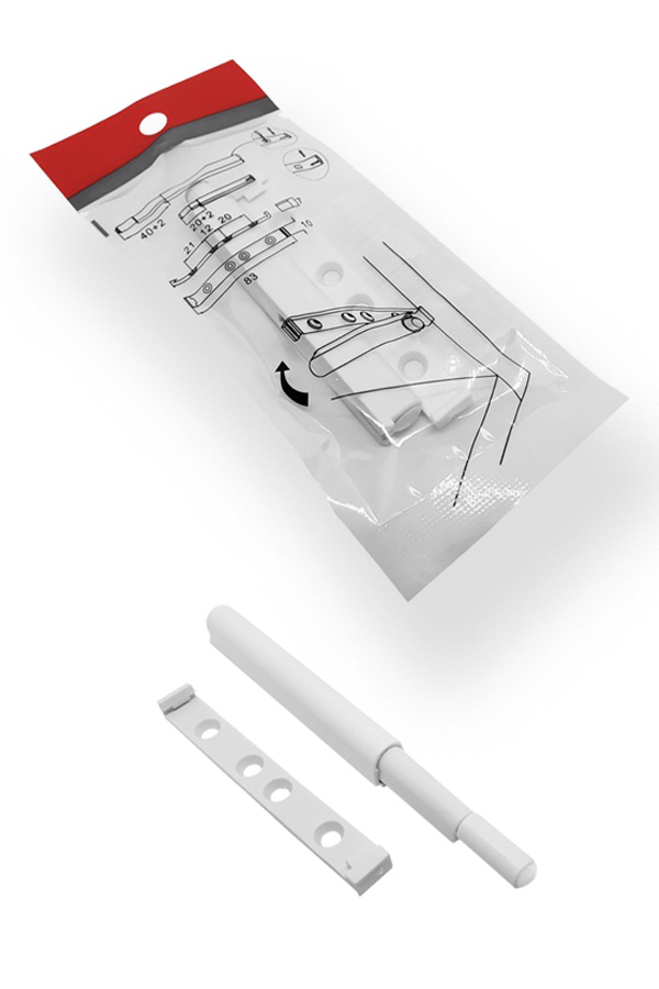 картинка Толкатель с адаптером с силиконовым окончанием пластмассовый белый 